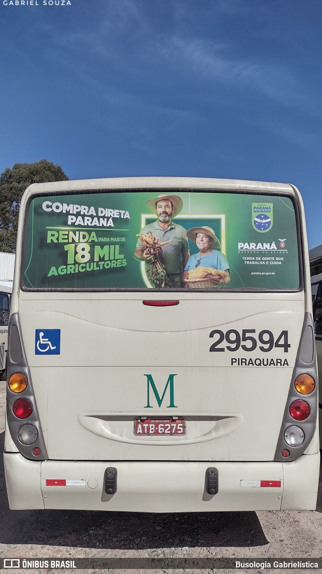 Viação Piraquara 29594 na cidade de Piraquara, Paraná, Brasil, por Busologia Gabrielística. Número da foto: #12213841.