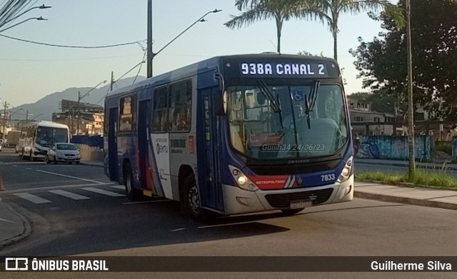 BR Mobilidade Baixada Santista 7833 na cidade de Cubatão, São Paulo, Brasil, por Guilherme Silva. Número da foto: #12214004.