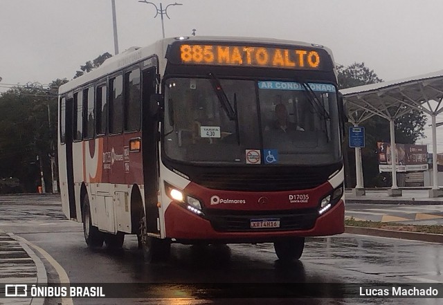 Auto Viação Palmares D17035 na cidade de Rio de Janeiro, Rio de Janeiro, Brasil, por Lucas Machado. Número da foto: #12212947.