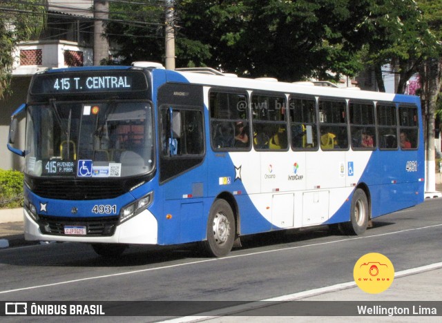 Onicamp Transporte Coletivo 4931 na cidade de Campinas, São Paulo, Brasil, por Wellington Lima. Número da foto: #12213278.