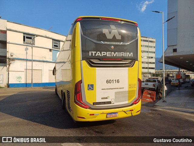 Viação Nova Itapemirim 60116 na cidade de Rio de Janeiro, Rio de Janeiro, Brasil, por Gustavo Coutinho. Número da foto: #12212311.