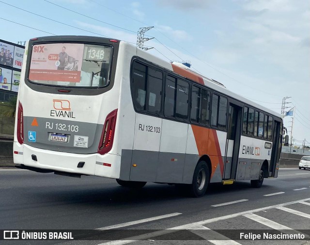 Evanil Transportes e Turismo RJ 132.103 na cidade de São João de Meriti, Rio de Janeiro, Brasil, por Felipe Nascimento . Número da foto: #12213832.