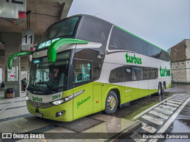 TurBus 2969 na cidade de Viña del Mar, Valparaíso, Valparaíso, Chile, por Raimundo Zamorano. Número da foto: #12213707.