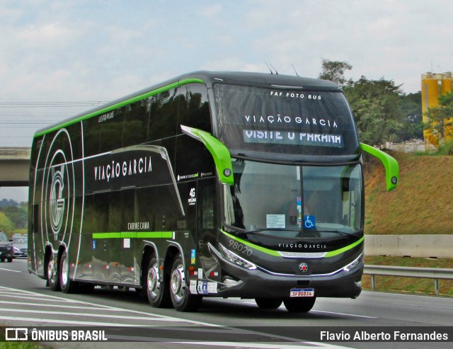Viação Garcia 98020 na cidade de Araçariguama, São Paulo, Brasil, por Flavio Alberto Fernandes. Número da foto: #12212244.