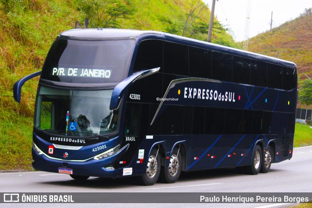 Expresso do Sul 423001 na cidade de Piraí, Rio de Janeiro, Brasil, por Paulo Henrique Pereira Borges. Número da foto: #12213214.
