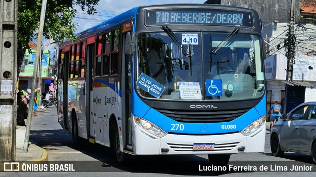 Transportadora Globo 270 na cidade de Recife, Pernambuco, Brasil, por Luciano Ferreira de Lima Júnior. Número da foto: #12214059.