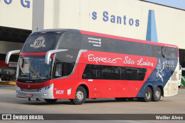 Expresso São Luiz 8020 na cidade de Goiânia, Goiás, Brasil, por Weiller Alves. Número da foto: #12148972.