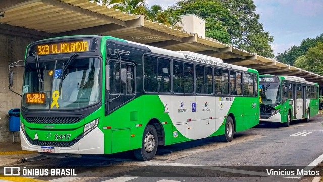 VB Transportes e Turismo 3417 na cidade de Campinas, São Paulo, Brasil, por Vinicius Matos. Número da foto: #12147280.