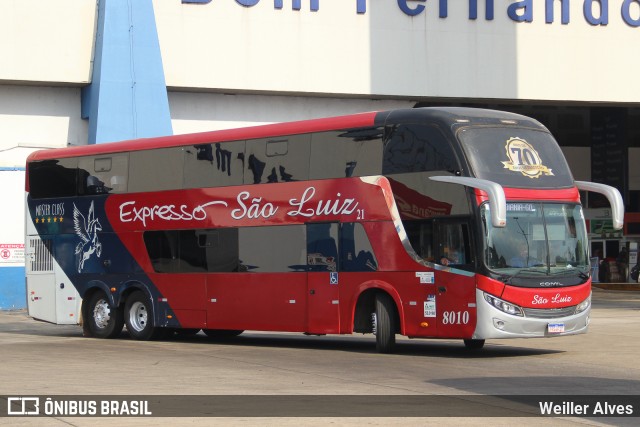 Expresso São Luiz 8010 na cidade de Goiânia, Goiás, Brasil, por Weiller Alves. Número da foto: #12148967.