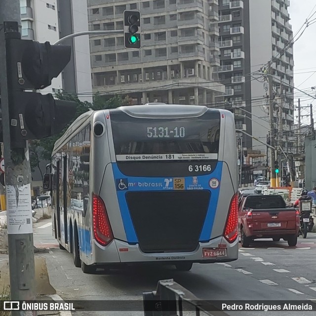 Viação Paratodos > São Jorge > Metropolitana São Paulo > Mobibrasil 6 3166 na cidade de São Paulo, São Paulo, Brasil, por Pedro Rodrigues Almeida. Número da foto: #12147670.