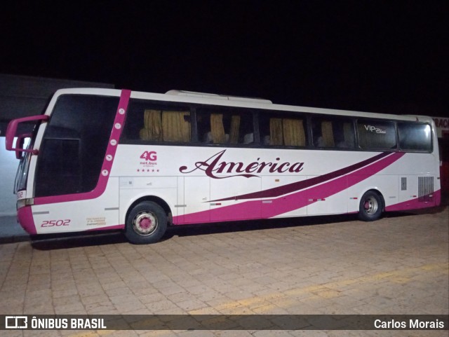 América Turismo 2502 na cidade de Presidente Venceslau, São Paulo, Brasil, por Carlos Morais. Número da foto: #12147242.