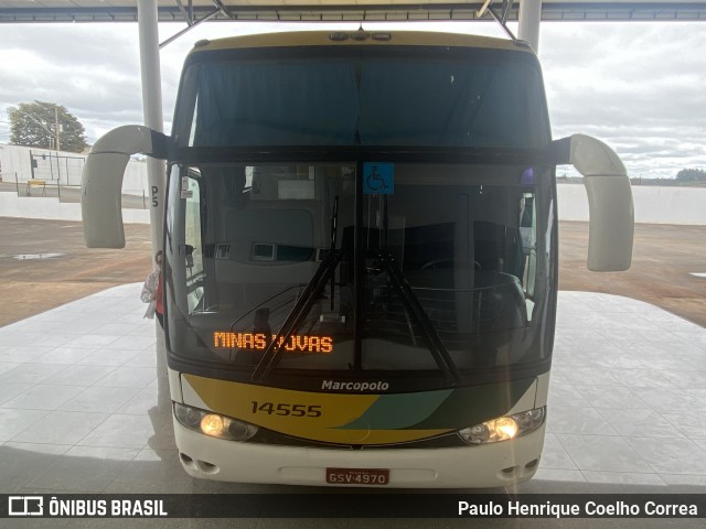 Empresa Gontijo de Transportes 14555 na cidade de Capelinha, Minas Gerais, Brasil, por Paulo Henrique Coelho Correa. Número da foto: #12147101.