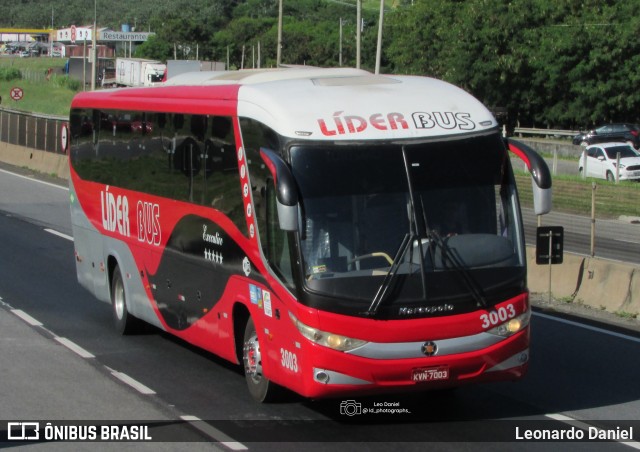 Lider Bus 3003 na cidade de Aparecida, São Paulo, Brasil, por Leonardo Daniel. Número da foto: #12148209.