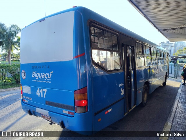 Biguaçu Transportes Coletivos Administração e Participação 417 na cidade de Florianópolis, Santa Catarina, Brasil, por Richard Silva. Número da foto: #12147692.