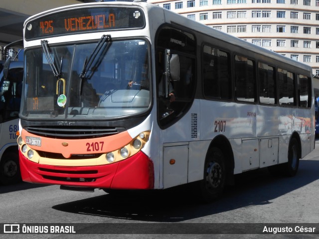 Petro Ita Transportes Coletivos de Passageiros 2107 na cidade de Petrópolis, Rio de Janeiro, Brasil, por Augusto César. Número da foto: #12147499.