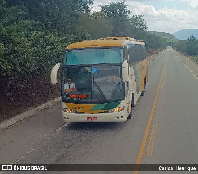 Empresa Gontijo de Transportes 14025 na cidade de Itaobim, Minas Gerais, Brasil, por Carlos  Henrique. Número da foto: #12150065.