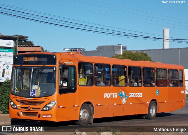 VCG - Viação Campos Gerais 1311 na cidade de Ponta Grossa, Paraná, Brasil, por Matheus Felipe. Número da foto: #12150188.