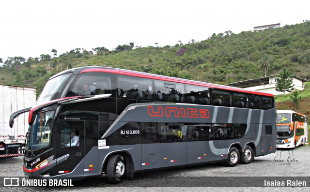 Transportes Única Petrópolis RJ 163.008 na cidade de Juiz de Fora, Minas Gerais, Brasil, por Isaias Ralen. Número da foto: #12150176.