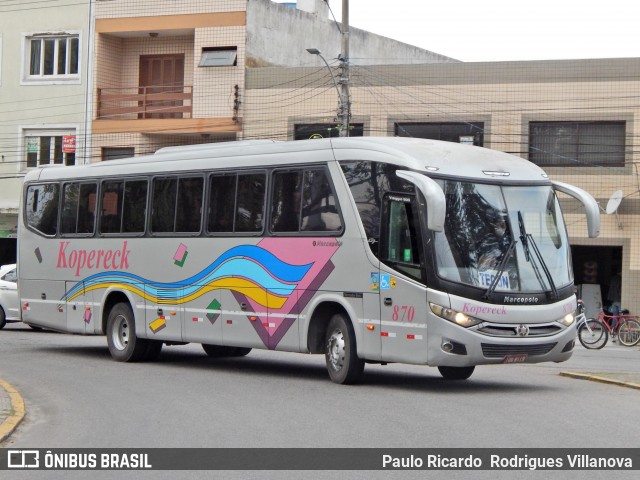 Kopereck Turismo 870 na cidade de Rio Grande, Rio Grande do Sul, Brasil, por Paulo Ricardo  Rodrigues Villanova. Número da foto: #12149838.