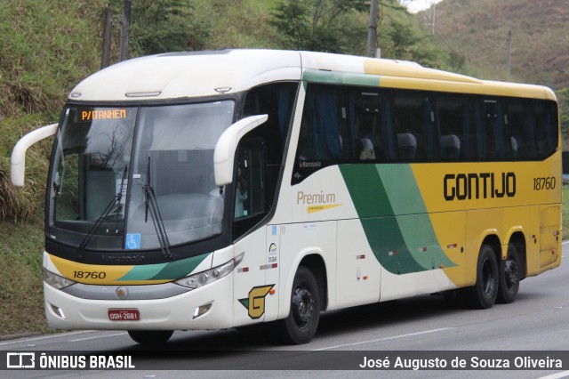Empresa Gontijo de Transportes 18760 na cidade de Piraí, Rio de Janeiro, Brasil, por José Augusto de Souza Oliveira. Número da foto: #12150742.