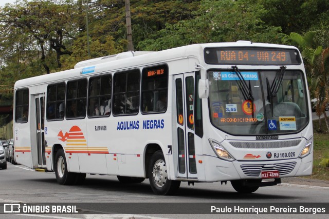 Viação Agulhas Negras RJ 169.026 na cidade de Volta Redonda, Rio de Janeiro, Brasil, por Paulo Henrique Pereira Borges. Número da foto: #12153091.