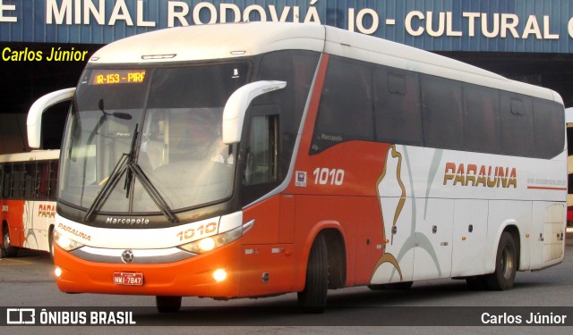 Viação Paraúna 1010 na cidade de Caldas Novas, Goiás, Brasil, por Carlos Júnior. Número da foto: #12154091.