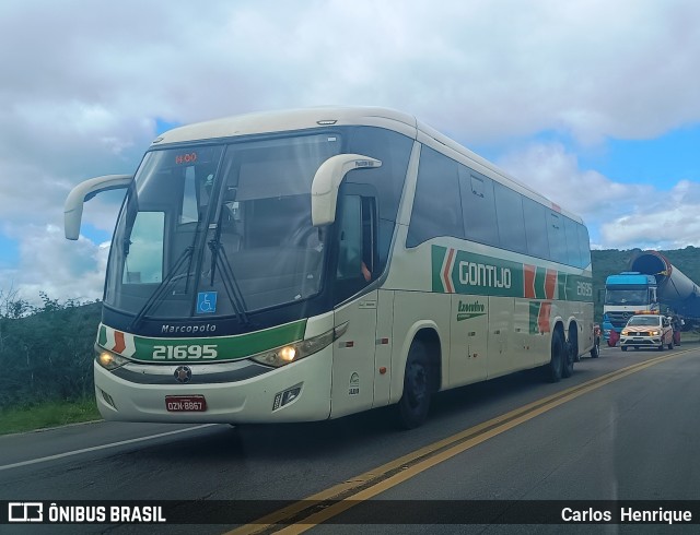 Empresa Gontijo de Transportes 21695 na cidade de Milagres, Bahia, Brasil, por Carlos  Henrique. Número da foto: #12153127.