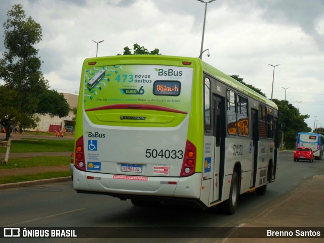 BsBus Mobilidade 504033 na cidade de Samambaia, Distrito Federal, Brasil, por Brenno Santos. Número da foto: #12154302.