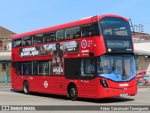 Metroline WDE2788 na cidade de Edgware, Greater London, Inglaterra, por Fábio Takahashi Tanniguchi. Número da foto: #12155611.