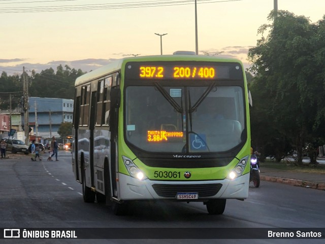BsBus Mobilidade 503061 na cidade de Samambaia, Distrito Federal, Brasil, por Brenno Santos. Número da foto: #12154280.