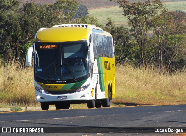 Empresa Gontijo de Transportes 19755 na cidade de Nova Ponte, Minas Gerais, Brasil, por Lucas Borges . Número da foto: #12155299.