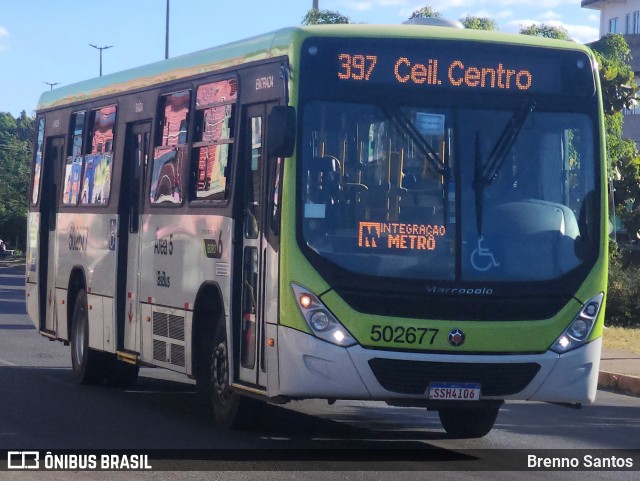 BsBus Mobilidade 502677 na cidade de Samambaia, Distrito Federal, Brasil, por Brenno Santos. Número da foto: #12154291.