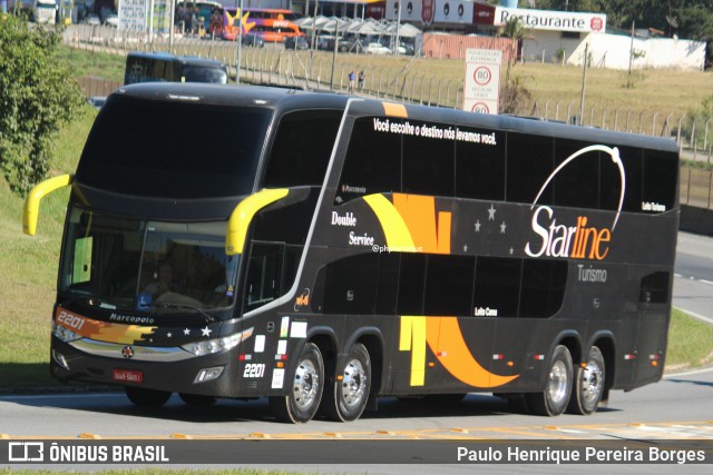 Starline Turismo 2201 na cidade de Aparecida, São Paulo, Brasil, por Paulo Henrique Pereira Borges. Número da foto: #12154696.