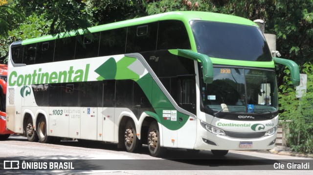 Viação Continental de Transportes 1003 na cidade de São Paulo, São Paulo, Brasil, por Cle Giraldi. Número da foto: #12156884.
