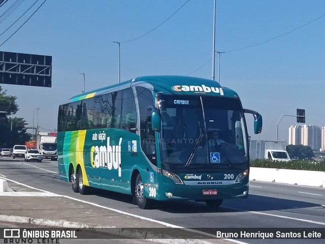 Auto Viação Cambuí 200 na cidade de São Paulo, São Paulo, Brasil, por Bruno Henrique Santos Leite. Número da foto: #12156937.