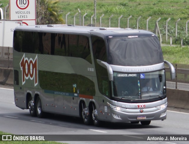 Auto Viação 1001 RJ 108.303 na cidade de Aparecida, São Paulo, Brasil, por Antonio J. Moreira. Número da foto: #12156972.