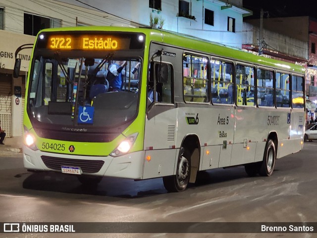 BsBus Mobilidade 504025 na cidade de Samambaia, Distrito Federal, Brasil, por Brenno Santos. Número da foto: #12158321.