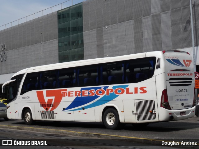 Viação Teresópolis RJ 203.018 na cidade de Rio de Janeiro, Rio de Janeiro, Brasil, por Douglas Andrez. Número da foto: #12157902.