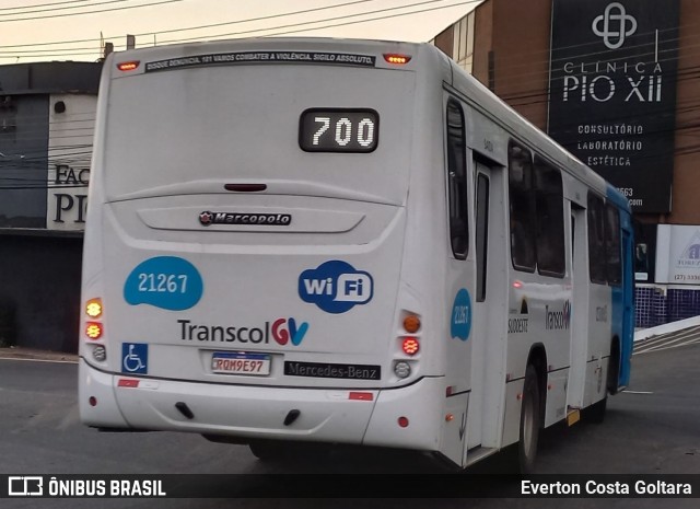 Santa Zita Transportes Coletivos 21267 na cidade de Cariacica, Espírito Santo, Brasil, por Everton Costa Goltara. Número da foto: #12156798.
