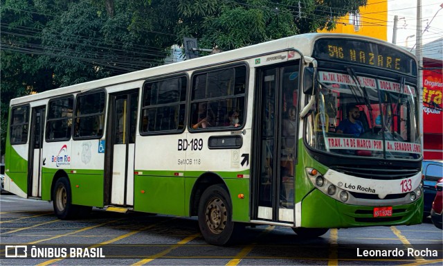 Belém Rio Transportes BD-189 na cidade de Belém, Pará, Brasil, por Leonardo Rocha. Número da foto: #12156620.