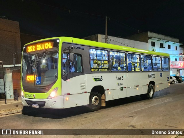 BsBus Mobilidade 502502 na cidade de Samambaia, Distrito Federal, Brasil, por Brenno Santos. Número da foto: #12158303.