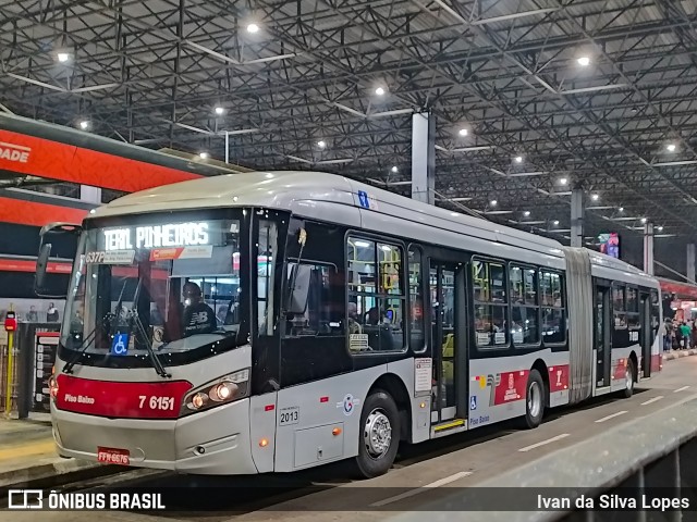 Viação Gatusa Transportes Urbanos 7 6151 na cidade de São Paulo, São Paulo, Brasil, por Ivan da Silva Lopes. Número da foto: #12158299.