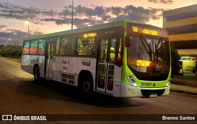 BsBus Mobilidade 504661 na cidade de Samambaia, Distrito Federal, Brasil, por Brenno Santos. Número da foto: #12158333.