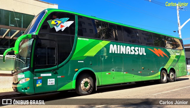 MinasSul - Minastur - Viação Minas Tour 95000 na cidade de Caldas Novas, Goiás, Brasil, por Carlos Júnior. Número da foto: #12156434.