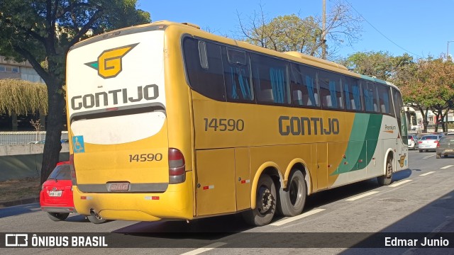 Empresa Gontijo de Transportes 14590 na cidade de Belo Horizonte, Minas Gerais, Brasil, por Edmar Junio. Número da foto: #12158445.