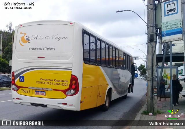 Rio Negro Fretamento e Turismo 75023 na cidade de Belo Horizonte, Minas Gerais, Brasil, por Valter Francisco. Número da foto: #12159788.