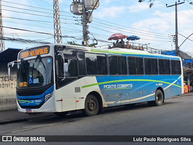 Viação Ponte Coberta RJ 190.091 na cidade de Rio de Janeiro, Rio de Janeiro, Brasil, por Luiz Paulo Rodrigues Silva. Número da foto: #12160964.