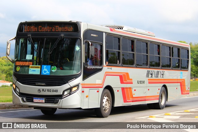 Viação Resendense RJ 192.040 na cidade de Resende, Rio de Janeiro, Brasil, por Paulo Henrique Pereira Borges. Número da foto: #12159557.