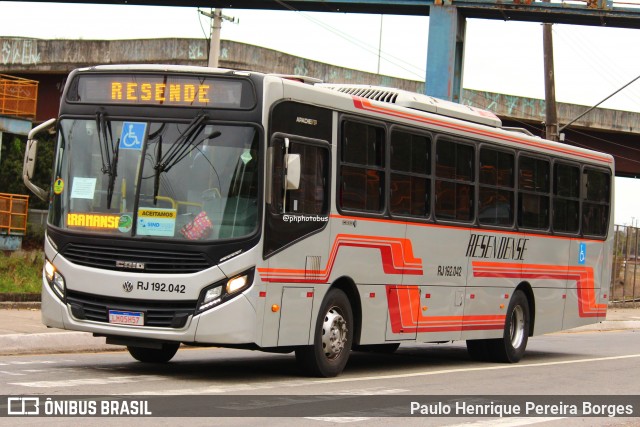 Viação Resendense RJ 192.042 na cidade de Barra Mansa, Rio de Janeiro, Brasil, por Paulo Henrique Pereira Borges. Número da foto: #12159577.