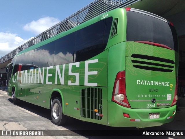 Auto Viação Catarinense 3354 na cidade de Rio de Janeiro, Rio de Janeiro, Brasil, por Alexandre  Magnus. Número da foto: #12159882.
